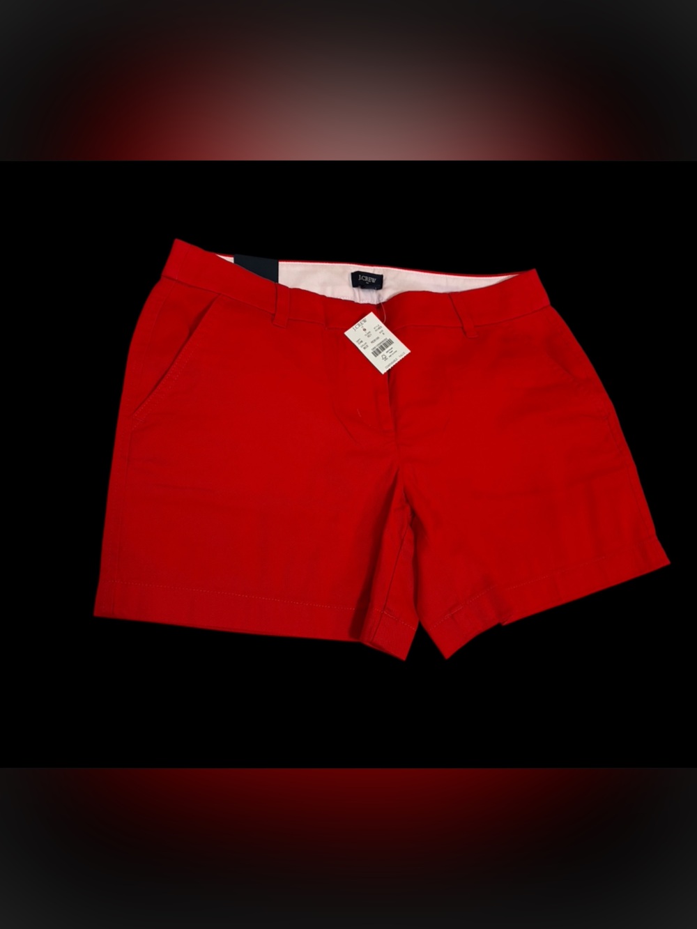 NWT JCrew Factory 5 inch cotton short Red size 6